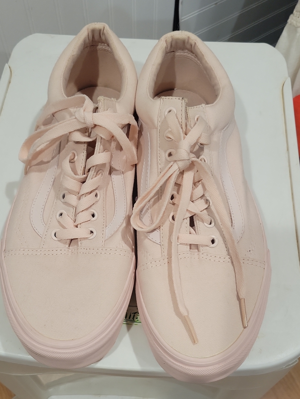 Soft Blush Canvas Sneakers - Casual Lace-Up